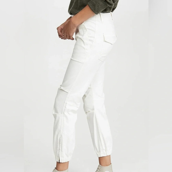 Nili Lotan sz 4 Cropped Military Pant in eggshell white good pre owned condition - Picture 10 of 11